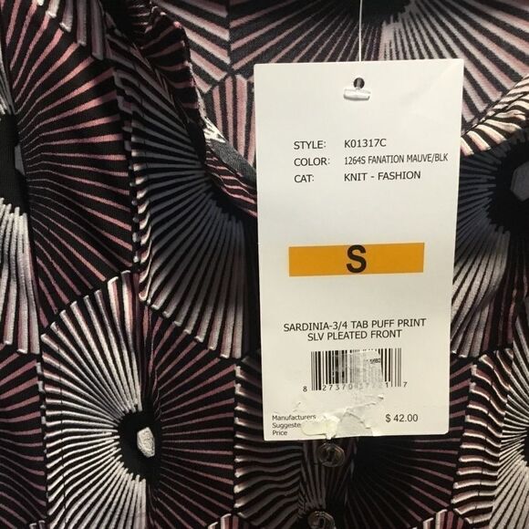 NWT BY Design Brand 3/4 Sleeve Blouse Sz Small - Picture 5 of 8